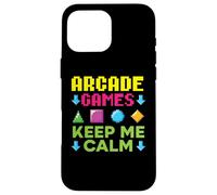 Aracde Games Keep Me Calm Videogioco Gaming Gamer Custodia per iPhone 16 Pro Max