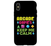 Aracde Games Keep Me Calm Videogioco Gaming Gamer Custodia per iPhone X/XS