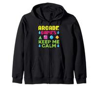Aracde Games Keep Me Calm Videogioco Gaming Gamer Felpa con Cappuccio