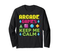 Aracde Games Keep Me Calm Videogioco Gaming Gamer Maglia a Manica