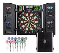 Arachnid Titanium 5400 - Armadietto per bersaglio elettronico, design moderno, 38 tipi di gioco con 183 varianti, 9 schermi LED per tracciamento punteggio freccette, include sei freccette a punta