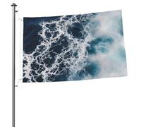Araffes Wake From A Boat In 3ft x 2ft flags with eyelets, custom garden flag parts