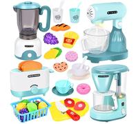 Aragallant Cucina Giocattolo per Bambini, Accessori Cucina Bambini con Macchina Caffe, Frullatore, Mixer, Tostapane, Set di Elettrodomestici Regalo per Ragazzi e Ragazze 2 3 4 5 6 Anni