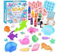 Aragallant Kit Sapone Fai Da Te per Bambini, Fabbricazione Saponette, Esperimenti Scientifici Creativi, Regalo per Bambina 5-12+ Anni