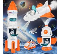 Aragallant Space Shuttle Giocattolo, Razzi e Navi Spaziali con Suoni e Luci, Playset Space Shuttle Giocattolo Regalo per Ragazzi e Ragazze