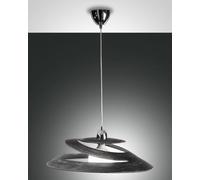 Aragon lampada sospensione nero vetro effetto vortice [EEK: A]