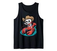Aragosta Cowboy Gamberi Scheletro Halloween Canotta