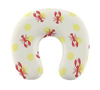 Aragosta Limone Cuscino da viaggio per collo Cuscino di supporto per collo aereo Memory Foam Accessorio da viaggio Comodo cuscino a forma di U per aereo Sollievo dal dolore al collo auto Dormire
