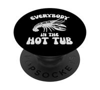 Aragosta Tutti Nella Vasca Idromassaggio Gamberi Donne Ragazze Bambini PopSockets PopGrip Adesivo