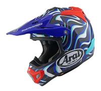 Arai MX-V EVO Stream, casco da motocross S male Blu Scuro/Turchia/Bianco/Rosso
