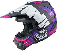 Arai MX-V EVO Battle, casco a croce S male Nero/Bianco/Fucsia/Lilla