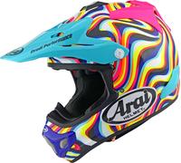 Arai MX-V EVO Stream, casco da motocross L male Giallo Fluo/Fucsia Fluo/Turchia/Bianco