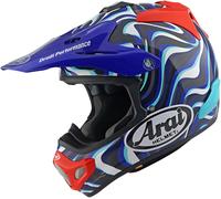 Arai MX-V EVO Stream, casco da motocross M male Blu Scuro/Turchia/Bianco/Rosso