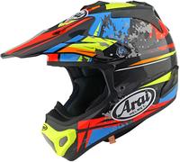 Arai MX-V EVO Track, casco da motocross S male Nero/Giallo/Blu/Rosso