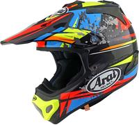 Arai MX-V EVO Track, casco da motocross XL male Nero/Giallo/Blu/Rosso