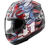 Arai RX-7V Evo Haga WSBK Casco, nero-bianco-rosso-verde, taglia L per maschi