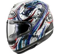 Arai RX-7V Evo Kiyo Trico, casco integrale XS male Bianco/Grigio/Blu/Rosso