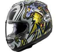 Arai RX-7V Evo Nakasuga 4 Casco, bianco-blu-giallo, taglia M per maschi