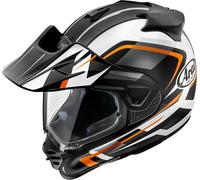 Arai Tour-X5 Discovery, Casco da enduro M male Opaco Nero/Bianco/Arancione