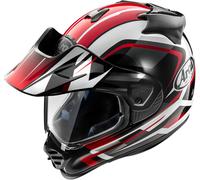 Arai Tour-X5 Discovery Casco da motocross, bianco/rosso/nero, Taglia M (57/58)