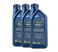 ARAL Supertronic G 0W-40 Olio Motore MB 226.5,MB 229.3, VW 502 00, 3x1 Litro
