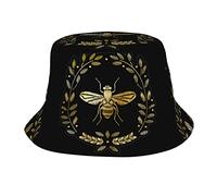 Araldica Ricamata con Cappelli a Secchiello per in Oro Giallo per Donna Uomo Cappelli da Pescatore Estivi Unisex Cappellino per Protezione Solare per Adolescenti Packable Trendy Travel Beach Vacat