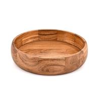 ARAMBH Rustic Acacia Wood Salad Bowl - Perfect for Parties, Dining Table, Frutta, Insalate, Snack & More - Decorative & Functional Kitchen Must-Have (30,48 x 30,48 x 7,62 cm)