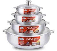 Aramco AI-6928 - Pentole da cucina alpina, in alluminio, colore: Argento