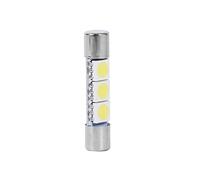Aramox 10 Pezzi 29-30mm 6641 Fusibile LED Lampadina Bianca Specchio Cosmetico Luce Parasole Lampada 3-SMD Sole Stroboscopico Festone LED 12v per Auto