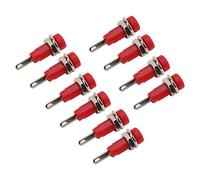Aramox 10pcs J.40003 2 Mm Banana -Book Socket Adapter per Stabile per Strumenti Elettronici, Buona conduttività Elettrica Adatto per Ampie Applicazioni (Rosso)