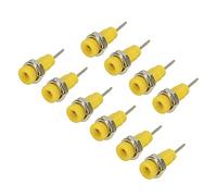 Aramox 10pcs J.40003 2 Mm Banana -Book Socket Adapter per Stabile per Strumenti Elettronici, Buona conduttività Elettrica Adatto per Ampie Applicazioni (Yellow)