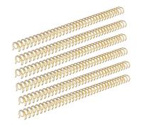 Aramox 120 Fogli di capacità, Design Versatile, 34 Loop, Spine Leganti il Filo di Ferro 3: 1 con 5 Colori, per Report, Presentazioni e Altro Ancora (GOLD)