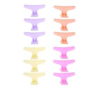 Aramox 12pcs Clamp/Holder per Capelli a Farfalla Clips Morsetti per Parrucchiere Non Slittanti per lo Styling di Taglio della Colorazione con 9 Artigli Design Leggero Colorato (Salone di capelli di