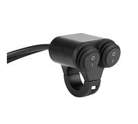 Aramox 12V 10A Moto Manubrio Faro Freno Fendinebbia Clacson Doppio Pulsante Interruttore ON/OFF Universale per Manubri 7/8" (22mm) Diametro (Modello B)