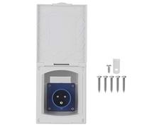 Aramox 16A 240V External Power Supply for Campervan & Motorhome, Waterproof 3-Pin Socket with Mounting Screws for Caravan & Trailer (Campervan External Power Supply, Caravan Power Socket)