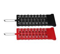 Aramox 2 Pcs a 18 Fori Punteggio Scorekeepkeeper Tracker Tracker Tascabile ABS Portable Construction with Press Pulsante per un Facile Funzionamento