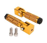 Aramox 2 Pezzi Pedane per Moto, Poggiapiedi Pieghevole a 90 Gradi in Lega di Alluminio Pedale Passeggero Antiscivolo con Bulloni di Montaggio da 8 Mm Universali per Moto ATV UTV (Oro)
