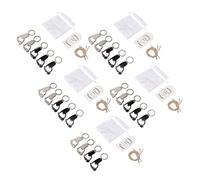 Aramox 24 Set di Portachiavi di Footprint per Bambini, Doccia per la Bottiglia Ritorno Ospiti o Ospite Souvenir con Sacchetti Organza, Etichette Ringraziamento, Corda