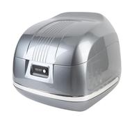 Aramox 35L Motorcycle Top Case, Borsa per la Coda del in Stile retrò con Blocco di Sicurezza, Design Chic, Materiali a Prova di Pioggia, compatibilità Universale (Grigio metallico)