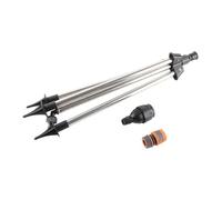 Aramox 360 Gradi Tripode Sprinkler in Acciaio Inossidabile Copertura Regolabile dell'irrigatore con Design in Treppiede per la Scuola Materna del Giardino Domestico