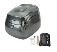 Aramox 38L MOTORCYCLES Top Box Box Box Design retrò ABS MATERIALE ABS Universale, Adatto Alla Maggior Parte delle Motociclette Electric Scooter con Chiave LOC (Ti colore)