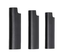 Aramox 3pcs Metallo più Leggero di Metallo, Superficie dello Specchio in Lega di Zinco Serratura Nera Color Accendino Manica Protettiva per la Festa della Festa, Idea per Fai -da -te (BLACK)