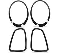 Aramox 4 Pezzi Nero Lucido Fanale Posteriore Surround Copertura Trim Cornici Fari Copertura Trim Sostituzione per Mini R56 R57 R58 R59 S JCW 2007-2015