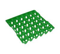 Aramox 5 Pezzi di Contenitori per Uova in Plastica, Vassoio per Uova Impilabile da 30 Celle, 11,3 X 11,1 Pollici, Supporto Riutilizzabile per la Domestica, Fattoria, Pollaio, Trasporto di (GREEN)
