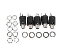 Aramox 5pcs Stereo Jack Presa 6,35 Mm Connettore 3p Jack Stereo Applicabile a una varietà di Chitarre Elettriche