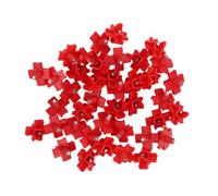 Aramox Abbeveratoio per Capezzoli d'Acqua per Polli in Acciaio Plastico da 40 Pezzi con Morsetto/Supporto per Mangiatoie a Secchio, Mangiatoia per Acqua per Pollame per Pollaio Rosso