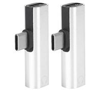 Aramox Adattatore a 3.5mm, Ricarica e Ascolta, Guscio in Alluminio (SILVER) | Accesso e alimentazione a doppia porta, connessione cuffie cablate senza driver, sessioni di gioco in viaggio