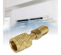 Aramox Adattatore CA in Ottone da 1/4 Maschio a 5/16 Femmina Connettore SAE per Refrigerante R410 Mini unità Split Servizio di Raffreddamento HVAC Raccordo in Ottone