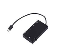 Aramox Adattatore del Cavo OTG a 4 Porte, Cavo di Ricarica Estensione USB Micro USB per Smartphone, Tablet, Disco, Mouse, Tastiera, Maniglia del Gioco