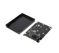 Aramox Adattatore MSATA SSD a IDE Mini PCIe MSATA SSD a 2,5 Pollici PATA IDE Convertitore a 44 Pin Scatola per Disco Rigido in ABS per da 3x5 Cm 3x7 Cm in Laptop Desktop (BLACK)
